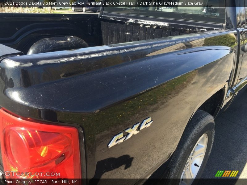 Brilliant Black Crystal Pearl / Dark Slate Gray/Medium Slate Gray 2011 Dodge Dakota Big Horn Crew Cab 4x4