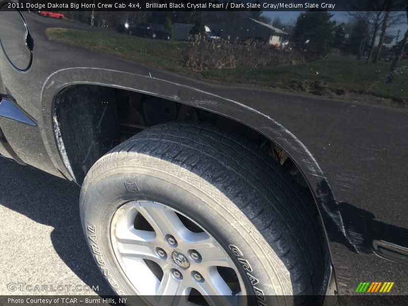 Brilliant Black Crystal Pearl / Dark Slate Gray/Medium Slate Gray 2011 Dodge Dakota Big Horn Crew Cab 4x4