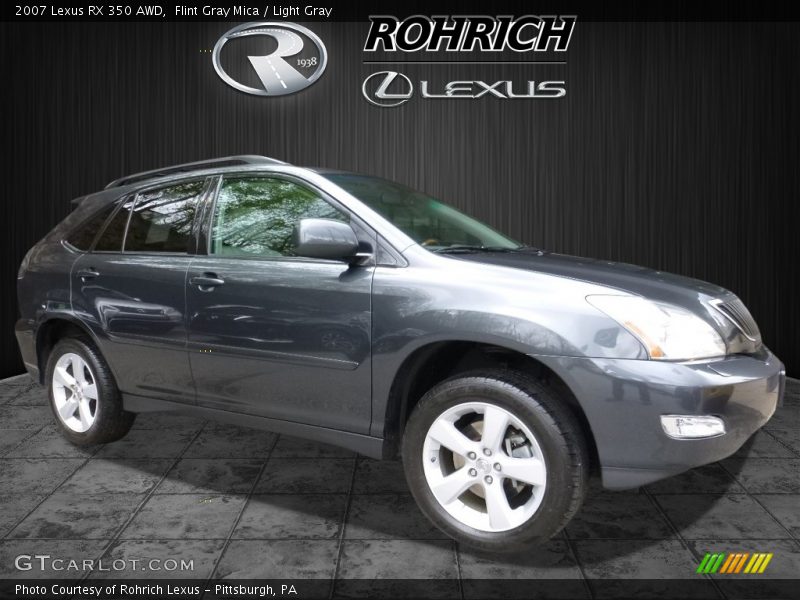 Flint Gray Mica / Light Gray 2007 Lexus RX 350 AWD