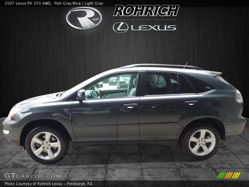 Flint Gray Mica / Light Gray 2007 Lexus RX 350 AWD