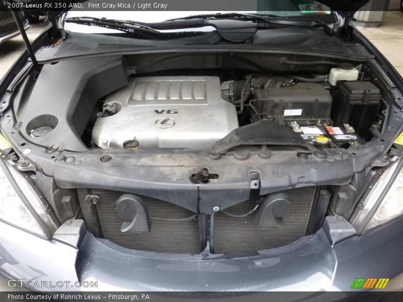 Flint Gray Mica / Light Gray 2007 Lexus RX 350 AWD