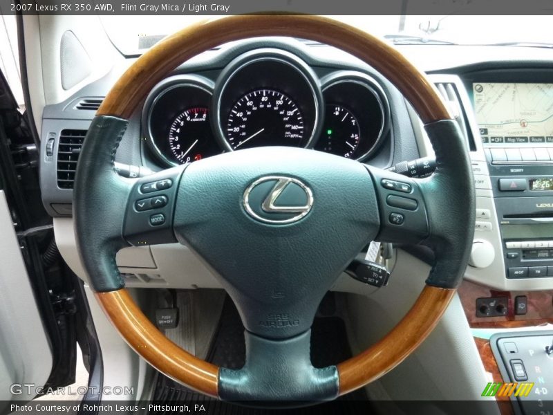 Flint Gray Mica / Light Gray 2007 Lexus RX 350 AWD