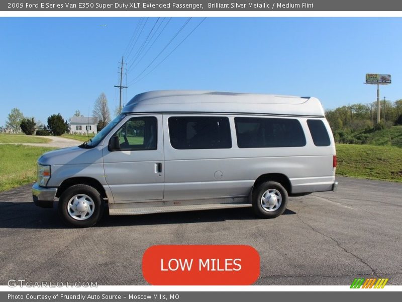Brilliant Silver Metallic / Medium Flint 2009 Ford E Series Van E350 Super Duty XLT Extended Passenger