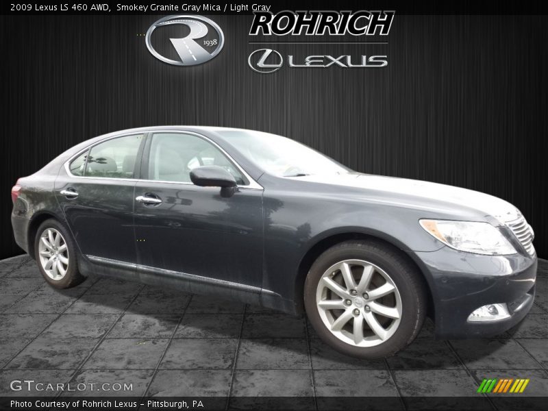 Smokey Granite Gray Mica / Light Gray 2009 Lexus LS 460 AWD