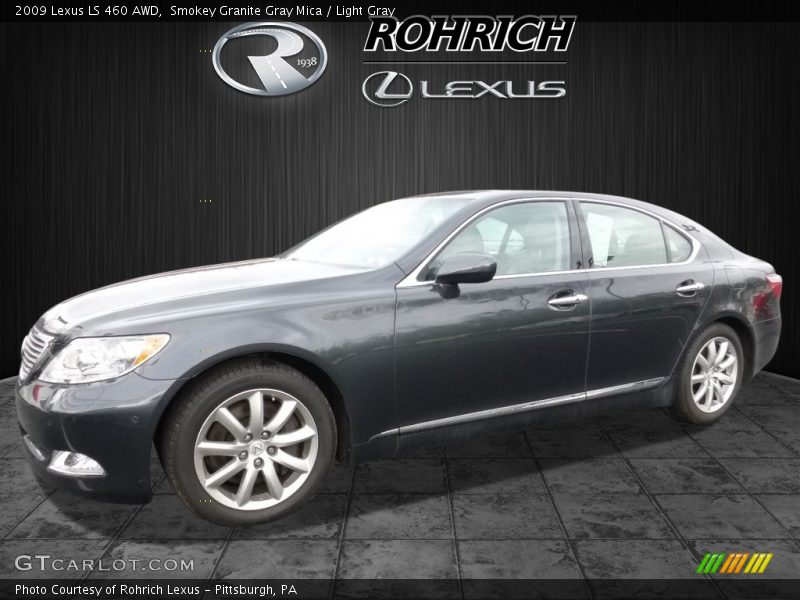 Smokey Granite Gray Mica / Light Gray 2009 Lexus LS 460 AWD