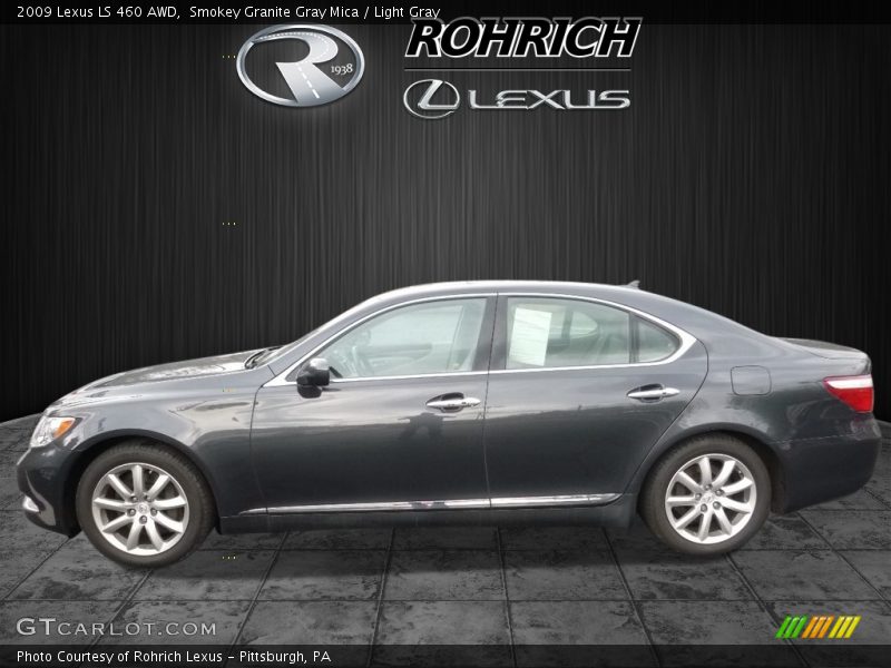 Smokey Granite Gray Mica / Light Gray 2009 Lexus LS 460 AWD