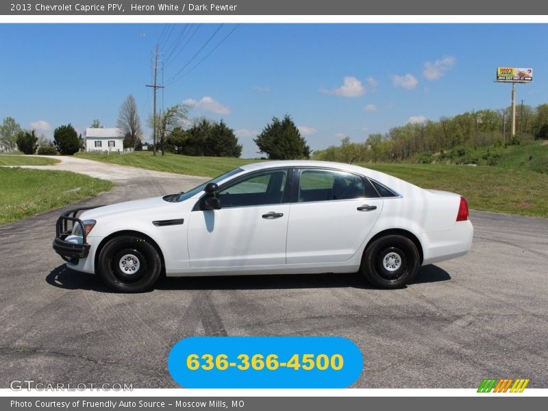 Heron White / Dark Pewter 2013 Chevrolet Caprice PPV