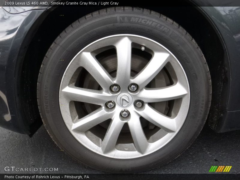 Smokey Granite Gray Mica / Light Gray 2009 Lexus LS 460 AWD