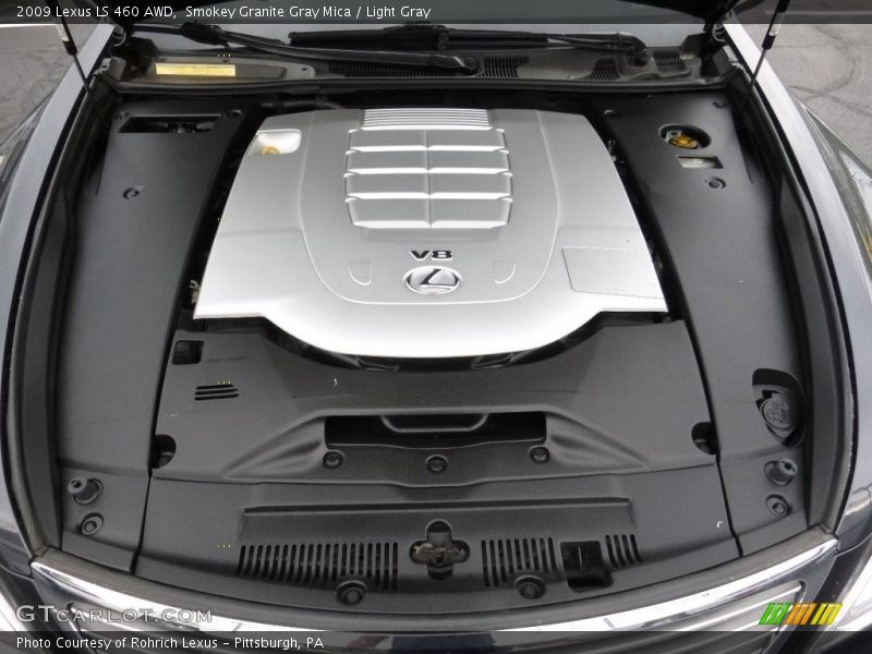 Smokey Granite Gray Mica / Light Gray 2009 Lexus LS 460 AWD