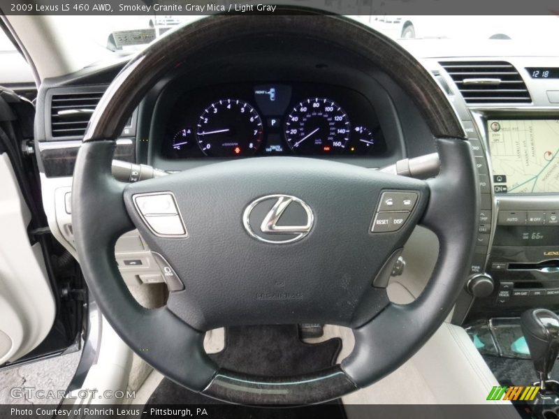 Smokey Granite Gray Mica / Light Gray 2009 Lexus LS 460 AWD