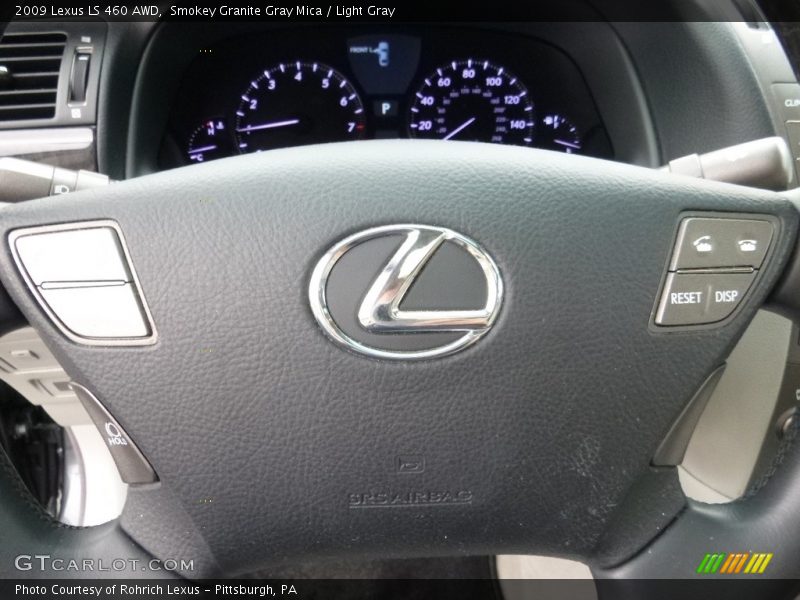 Smokey Granite Gray Mica / Light Gray 2009 Lexus LS 460 AWD