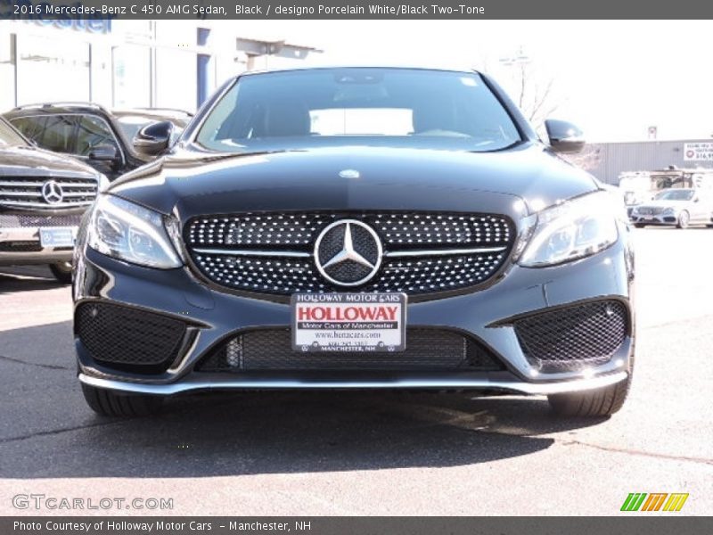 Black / designo Porcelain White/Black Two-Tone 2016 Mercedes-Benz C 450 AMG Sedan