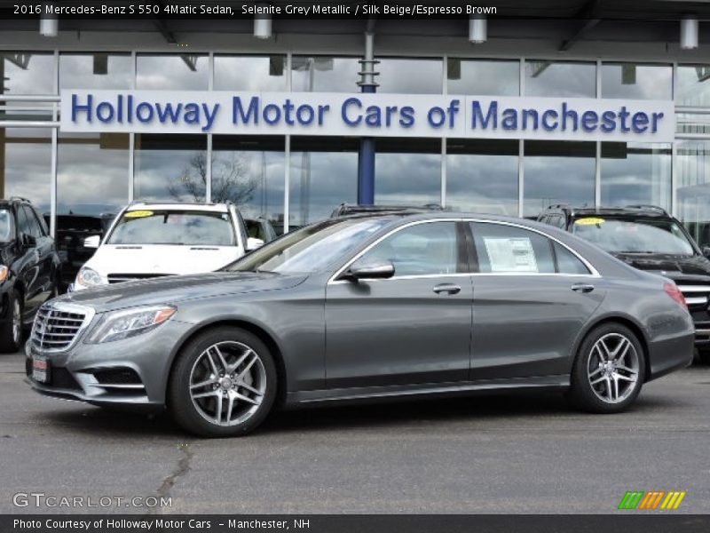 Selenite Grey Metallic / Silk Beige/Espresso Brown 2016 Mercedes-Benz S 550 4Matic Sedan