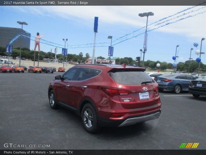 Serrano Red / Beige 2017 Hyundai Santa Fe Sport FWD