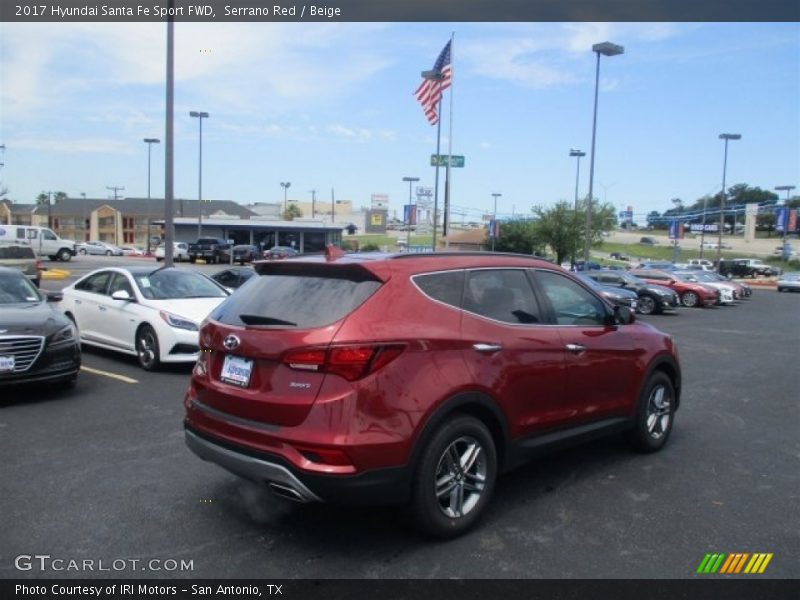 Serrano Red / Beige 2017 Hyundai Santa Fe Sport FWD