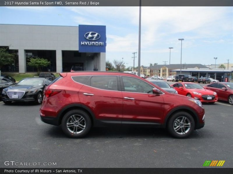 Serrano Red / Beige 2017 Hyundai Santa Fe Sport FWD
