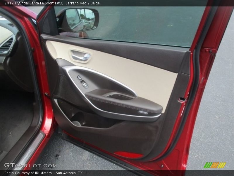 Serrano Red / Beige 2017 Hyundai Santa Fe Sport FWD