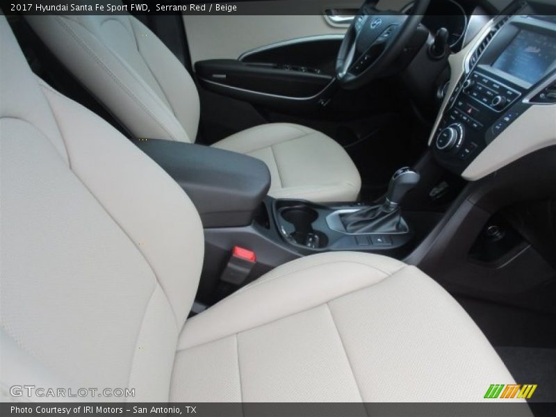 Serrano Red / Beige 2017 Hyundai Santa Fe Sport FWD