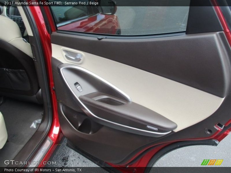 Serrano Red / Beige 2017 Hyundai Santa Fe Sport FWD