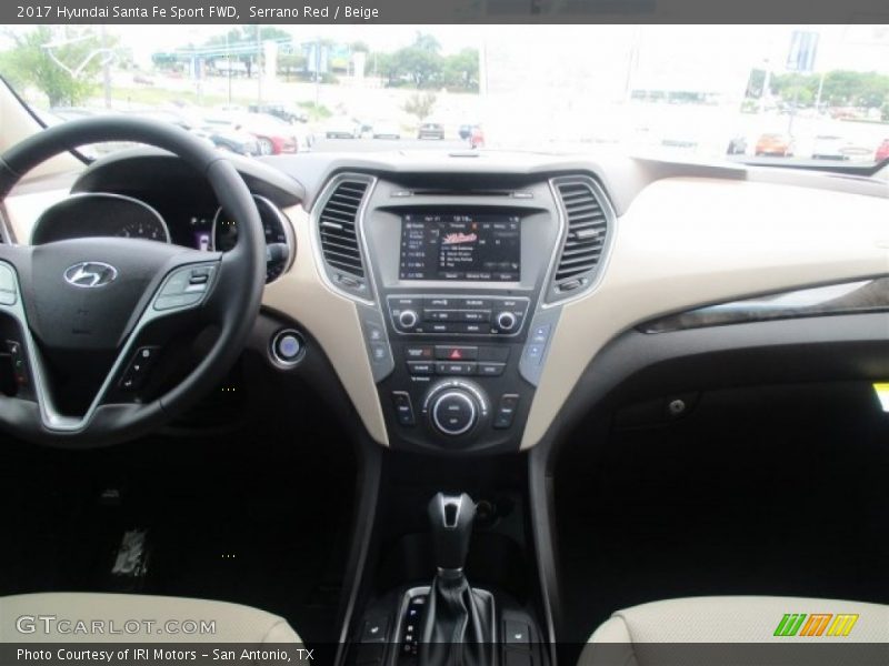 Serrano Red / Beige 2017 Hyundai Santa Fe Sport FWD