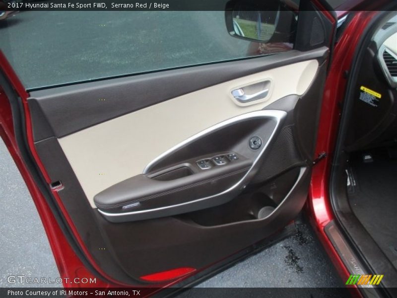 Serrano Red / Beige 2017 Hyundai Santa Fe Sport FWD