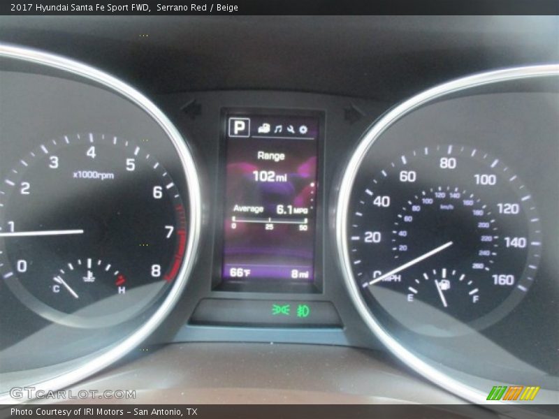 Serrano Red / Beige 2017 Hyundai Santa Fe Sport FWD