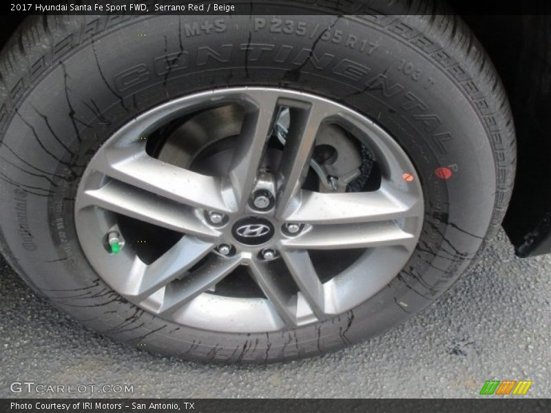 Serrano Red / Beige 2017 Hyundai Santa Fe Sport FWD