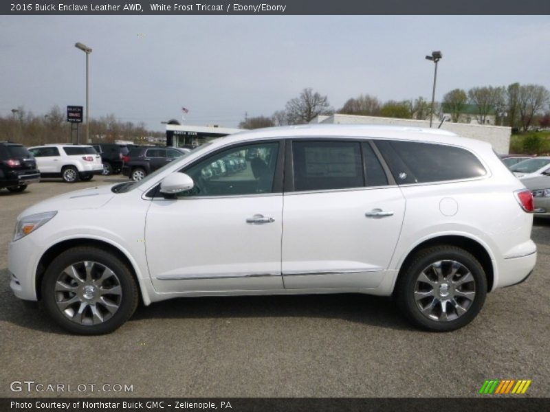 White Frost Tricoat / Ebony/Ebony 2016 Buick Enclave Leather AWD