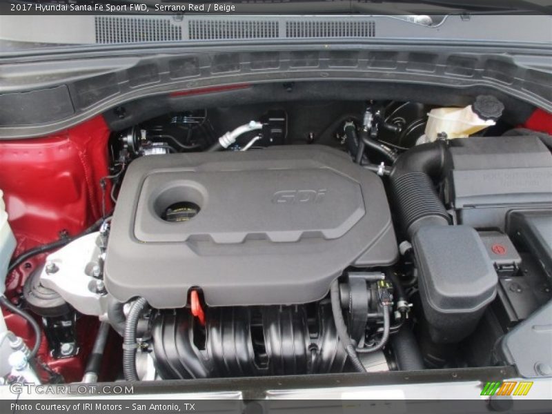 Serrano Red / Beige 2017 Hyundai Santa Fe Sport FWD