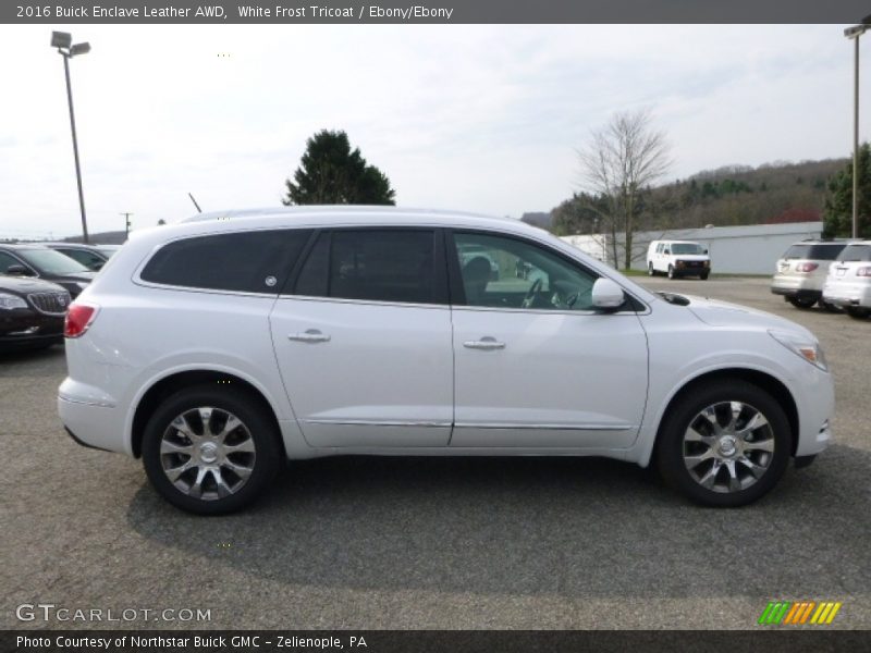 White Frost Tricoat / Ebony/Ebony 2016 Buick Enclave Leather AWD