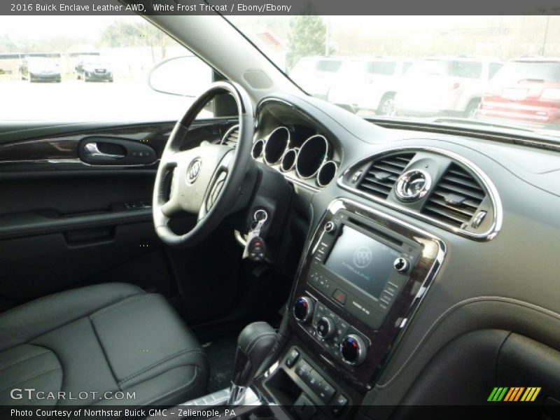 White Frost Tricoat / Ebony/Ebony 2016 Buick Enclave Leather AWD