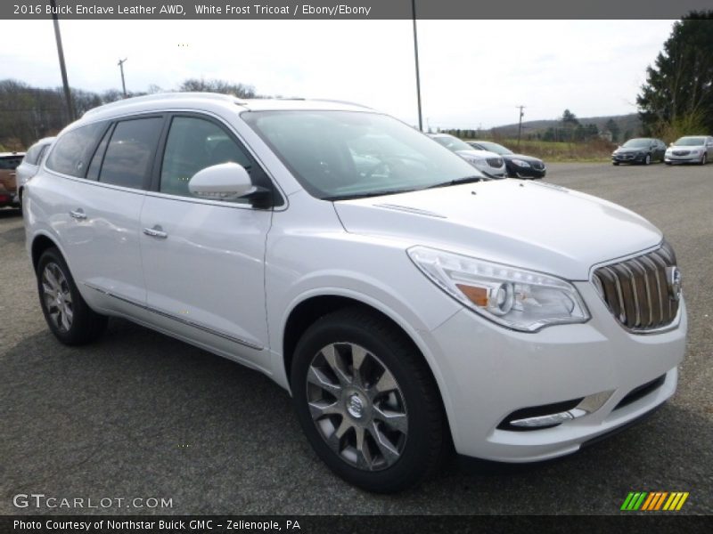White Frost Tricoat / Ebony/Ebony 2016 Buick Enclave Leather AWD