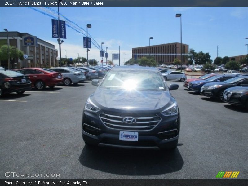 Marlin Blue / Beige 2017 Hyundai Santa Fe Sport FWD