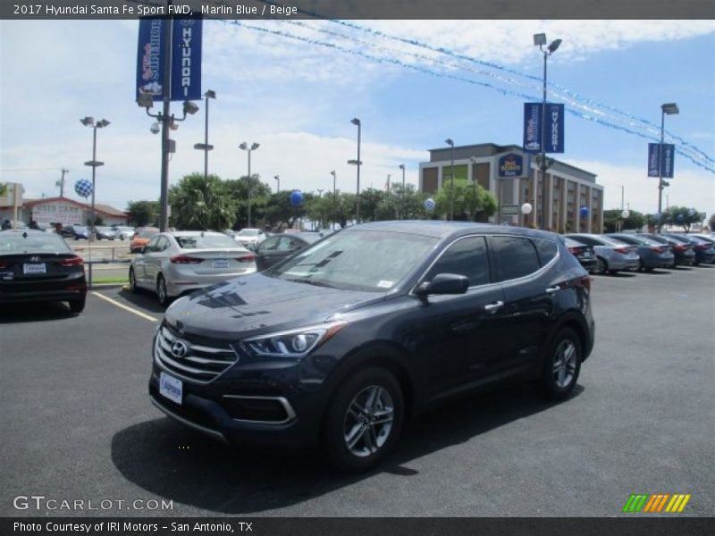 Marlin Blue / Beige 2017 Hyundai Santa Fe Sport FWD