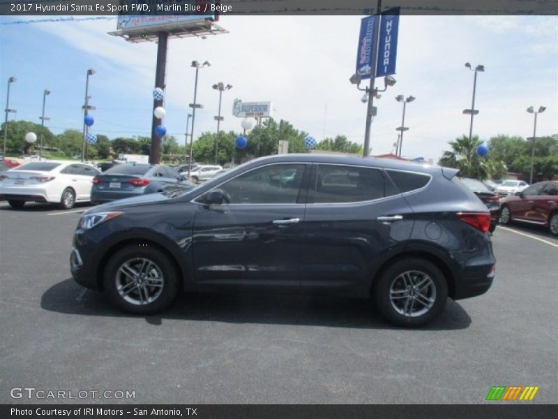 Marlin Blue / Beige 2017 Hyundai Santa Fe Sport FWD