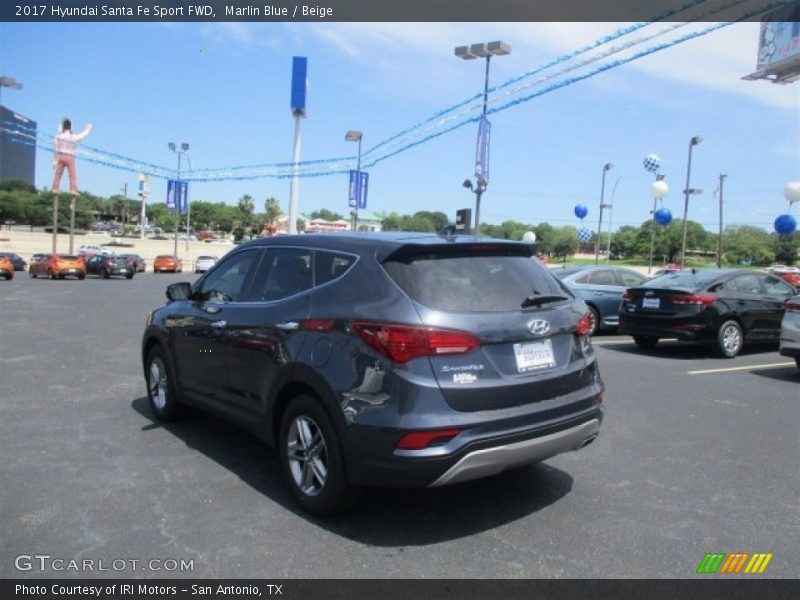 Marlin Blue / Beige 2017 Hyundai Santa Fe Sport FWD