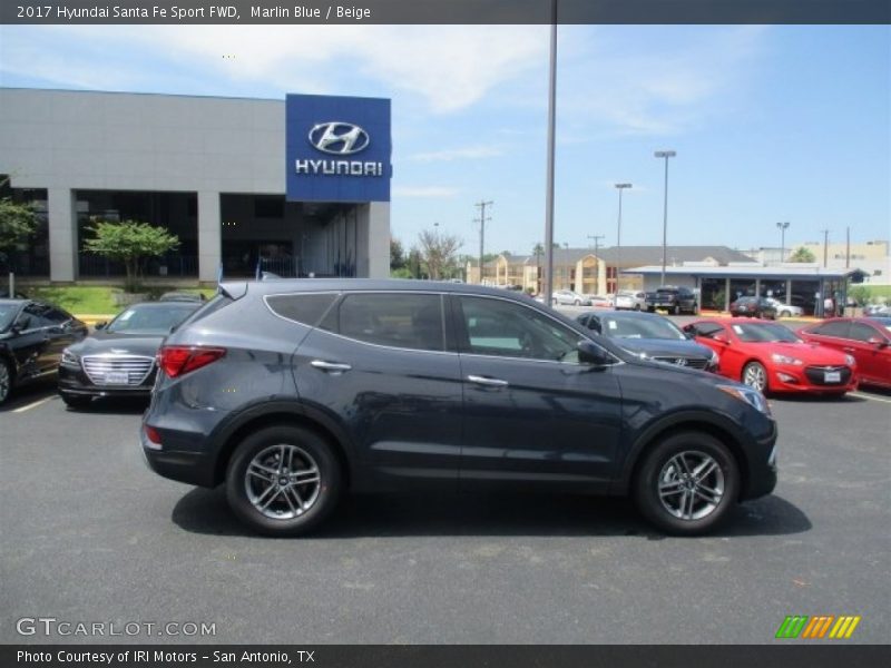 Marlin Blue / Beige 2017 Hyundai Santa Fe Sport FWD
