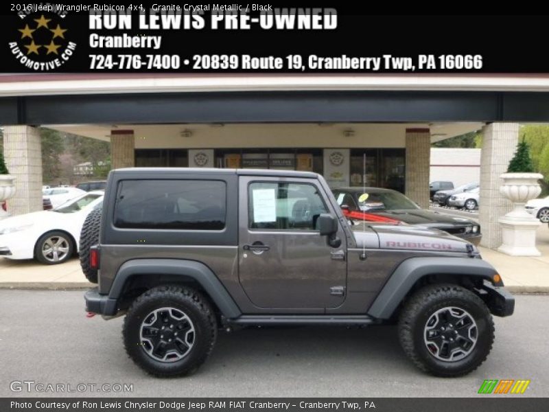 Granite Crystal Metallic / Black 2016 Jeep Wrangler Rubicon 4x4