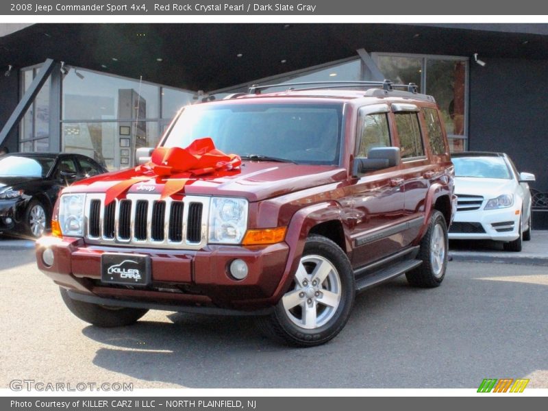 Red Rock Crystal Pearl / Dark Slate Gray 2008 Jeep Commander Sport 4x4