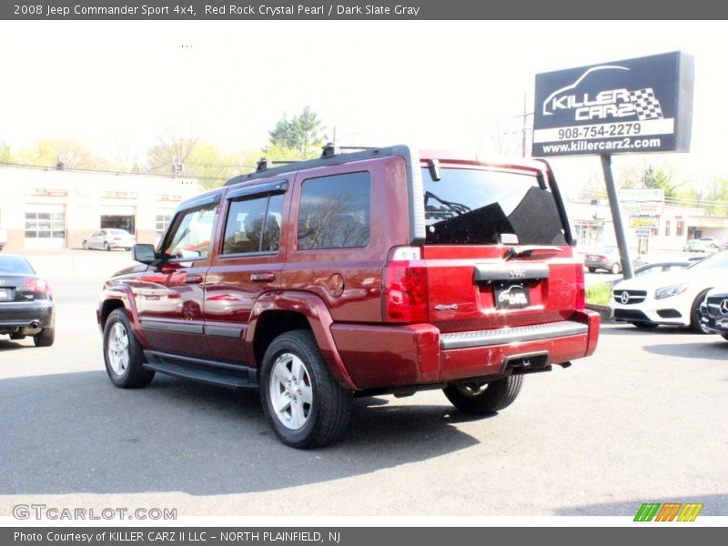 Red Rock Crystal Pearl / Dark Slate Gray 2008 Jeep Commander Sport 4x4