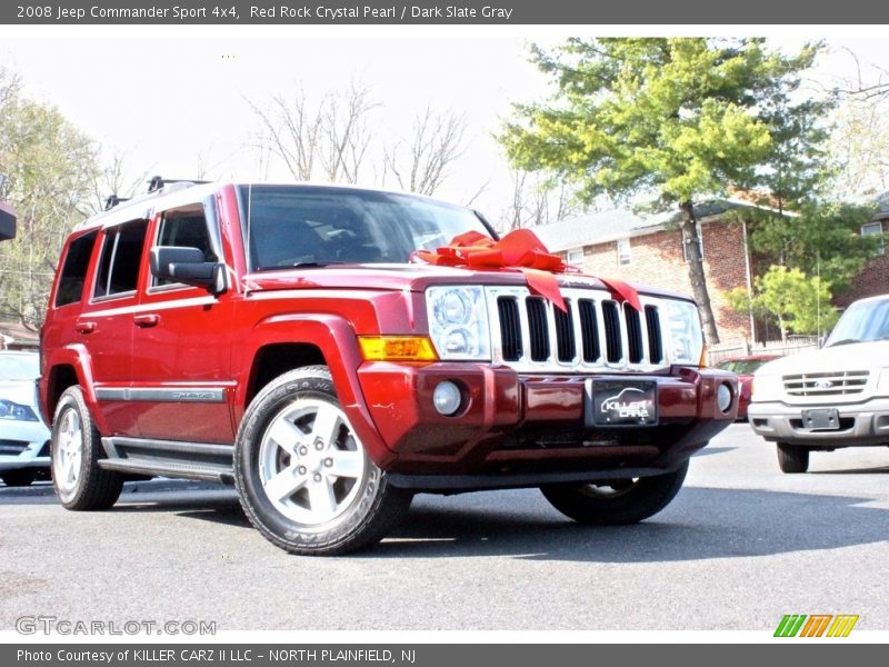 Red Rock Crystal Pearl / Dark Slate Gray 2008 Jeep Commander Sport 4x4