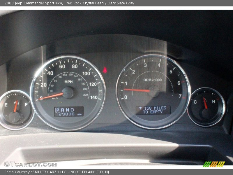 Red Rock Crystal Pearl / Dark Slate Gray 2008 Jeep Commander Sport 4x4