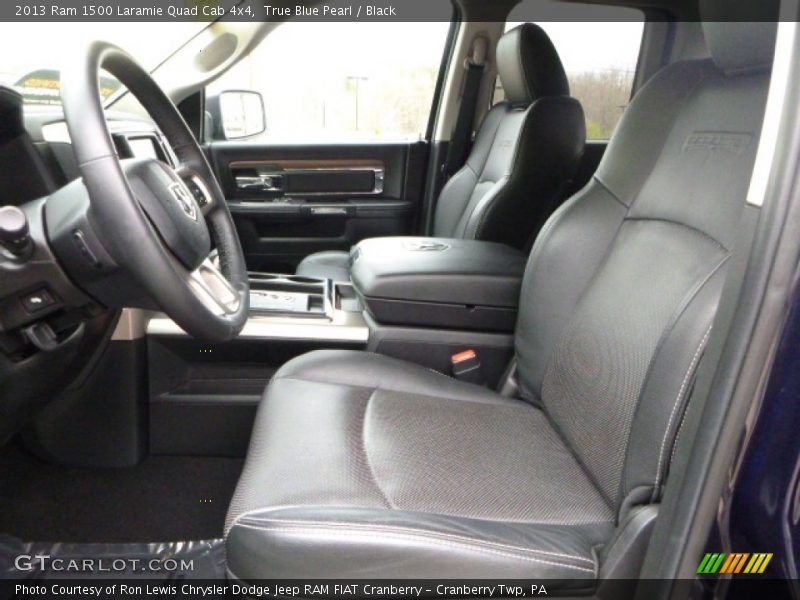 True Blue Pearl / Black 2013 Ram 1500 Laramie Quad Cab 4x4