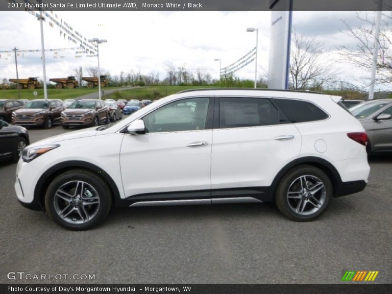 Monaco White / Black 2017 Hyundai Santa Fe Limited Ultimate AWD