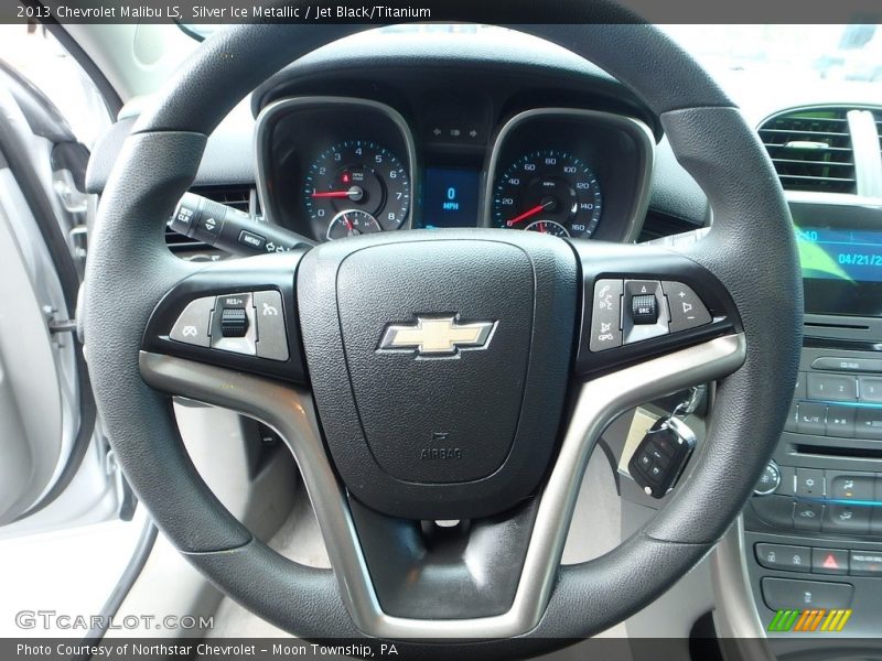 Silver Ice Metallic / Jet Black/Titanium 2013 Chevrolet Malibu LS