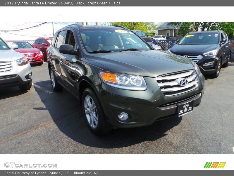 Black Forest Green / Beige 2012 Hyundai Santa Fe Limited V6 AWD