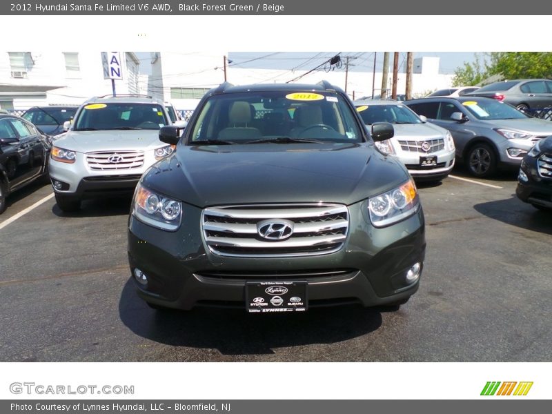 Black Forest Green / Beige 2012 Hyundai Santa Fe Limited V6 AWD