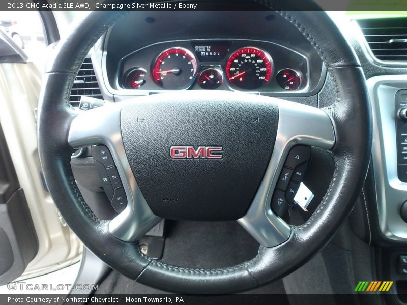 Champagne Silver Metallic / Ebony 2013 GMC Acadia SLE AWD