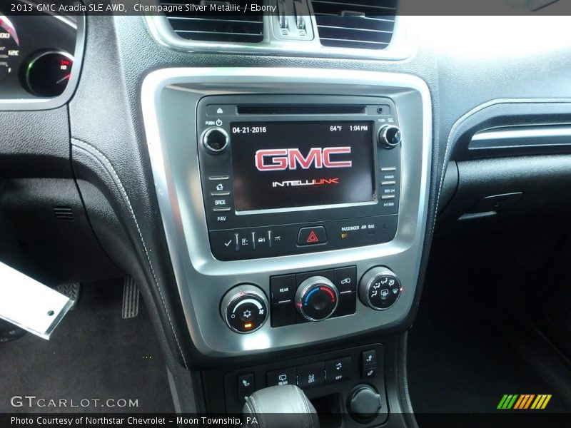 Champagne Silver Metallic / Ebony 2013 GMC Acadia SLE AWD