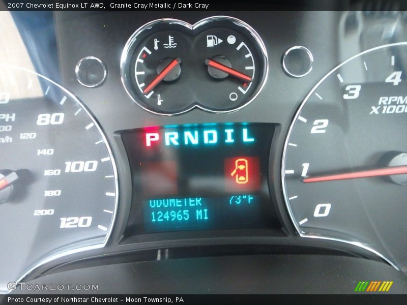 Granite Gray Metallic / Dark Gray 2007 Chevrolet Equinox LT AWD